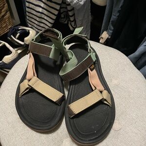 Teva Multicolor Sandals - Green, Tan, Black